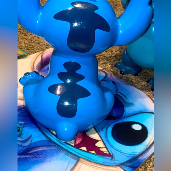 Disney Stitch Wall Art, Stitch Pennybank, 4 stitch mini figures LOT - Picture 6 of 7